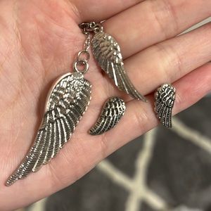 Angel Wings Chain and Earrings